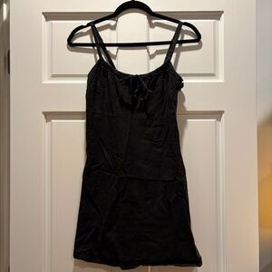 Urban Outfitters Black Mini Dress with front tie Size XS